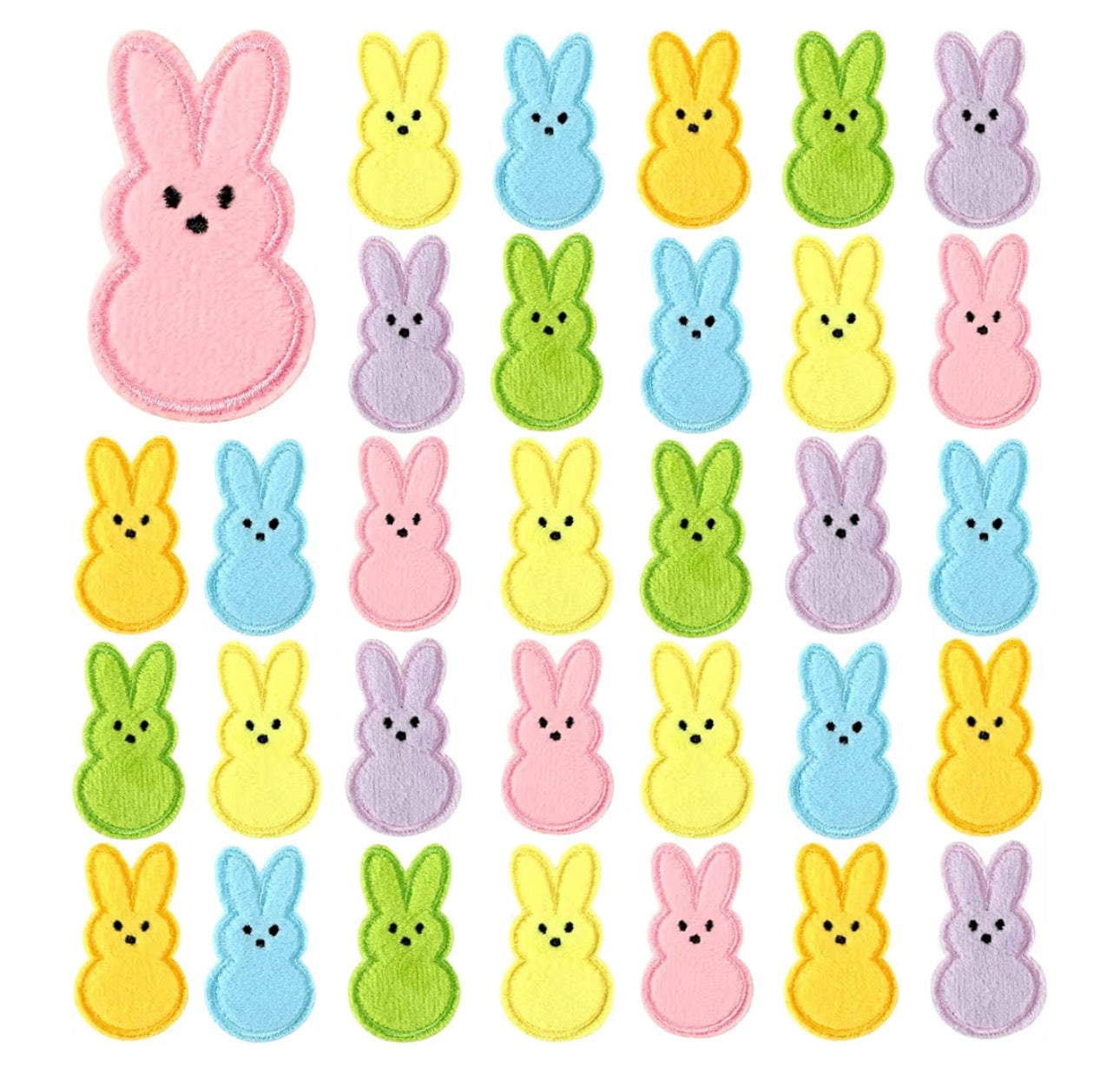 Easter Rabbit Iron On Patches