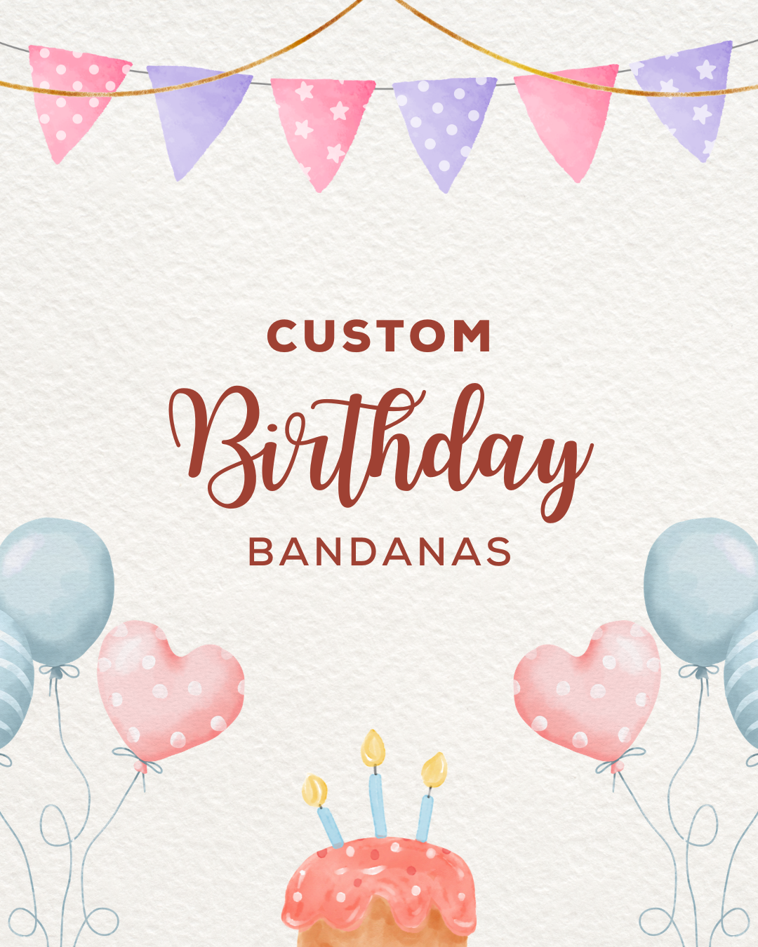 Custom Birthday Dog Bandana