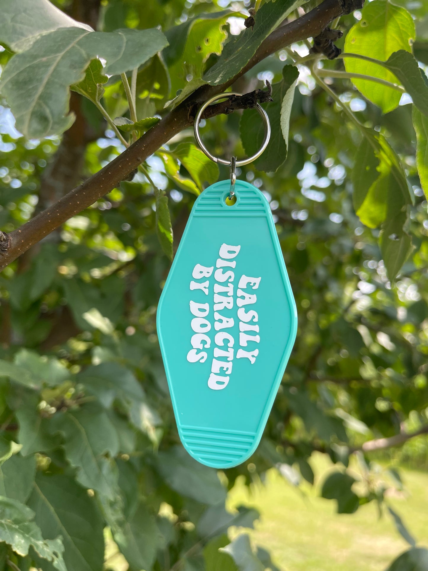 Easily Distracted By Dogs Hotel Keychain