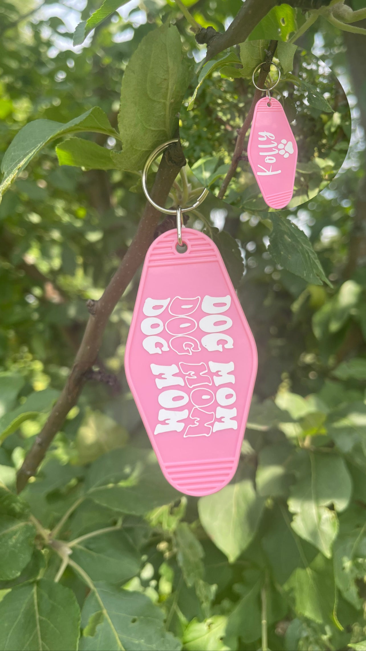 Dog Mom Custom Hotel Keychain