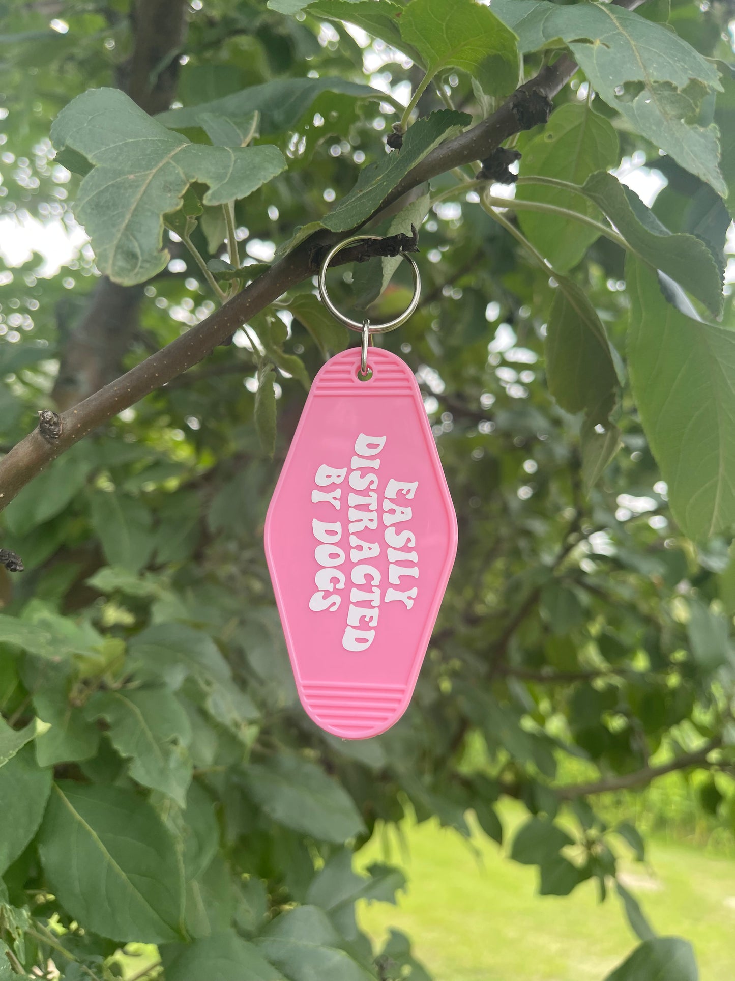 Easily Distracted By Dogs Hotel Keychain