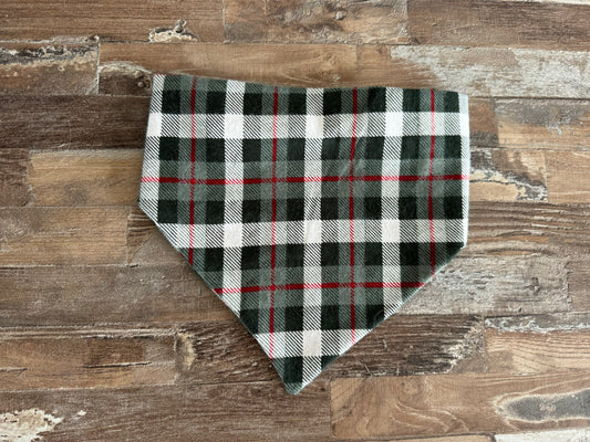 Evergreen Flannel Dog Bandana