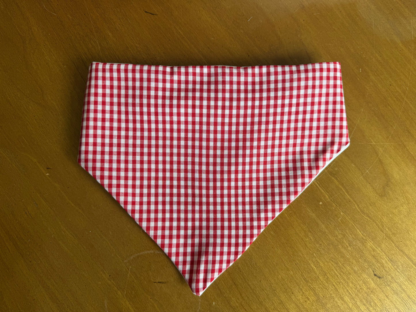 Firecracker Gingham Dog Bandana