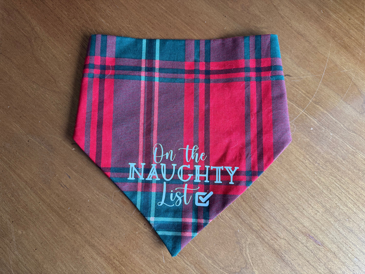 On the Naughty List Dog Bandana (Medium - Over the Collar)
