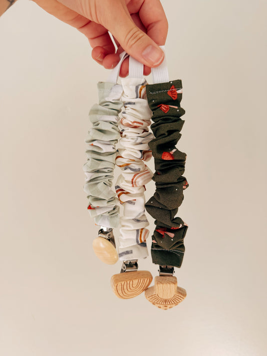 Scrunchie Pacifier Clip