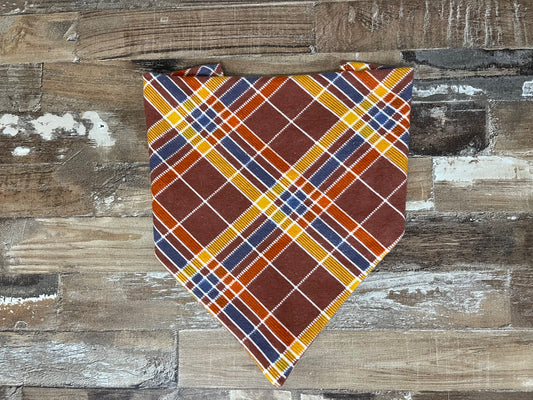 Harvest Plaid Dog Bandana