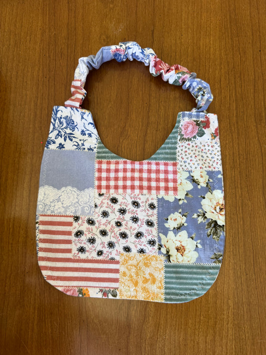 Cottage Bloom Patchwork Scrunchie Baby Bib