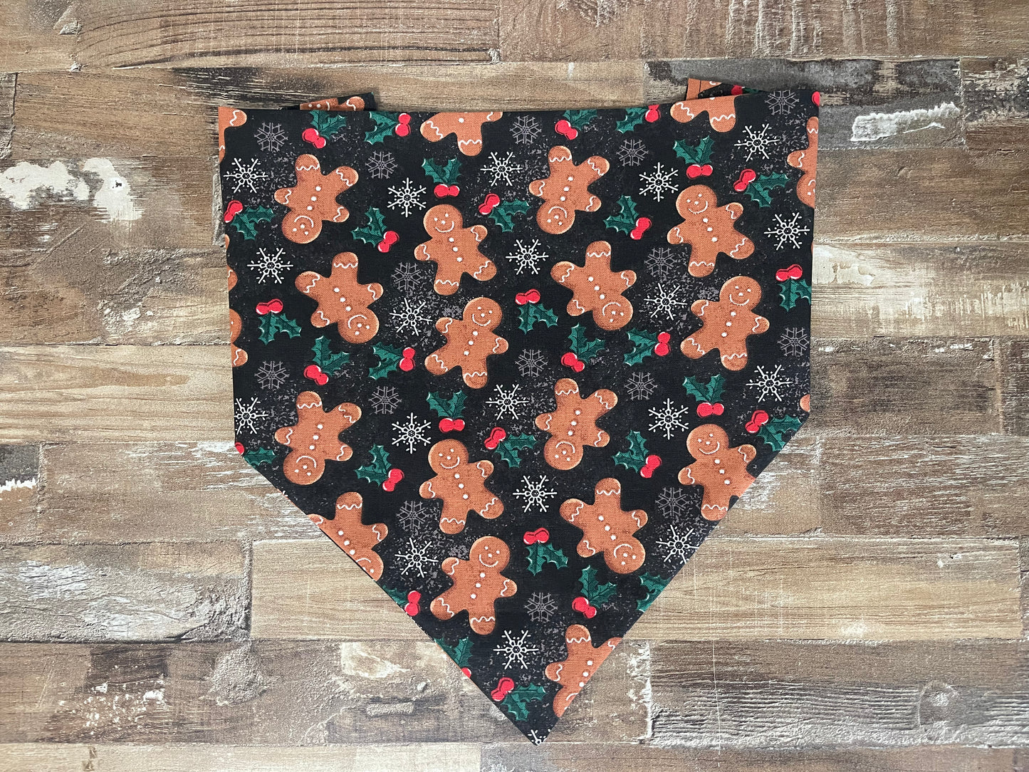 Festive Gingerbread Man Dog Bandana