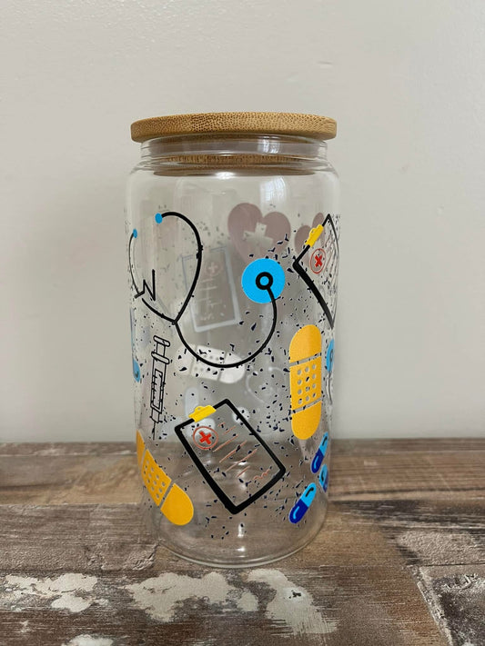 Nurse Glass Cup