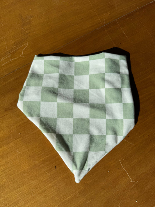 Sage Check Mate Dog Bandana