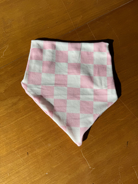 Pink Check Mate Dog Bandana