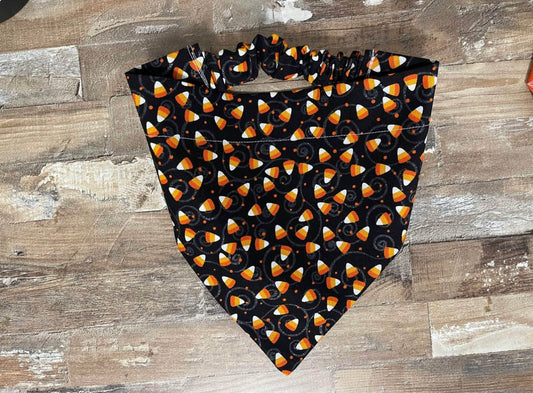 Glitter Candy Corn Dog Bandana