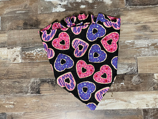 Glitter Heart Cookies Dog Bandana