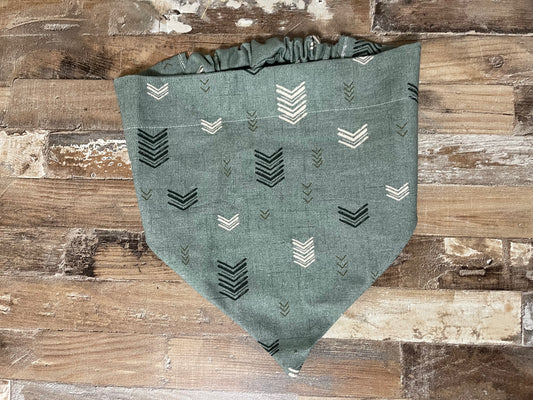 Green Chevron Dog Bandana