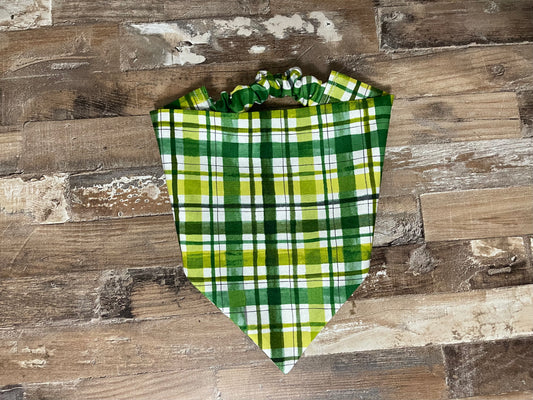 Irish Plaid Dog Bandana