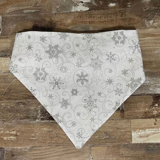 Glitter Snowflake Dog Bandana