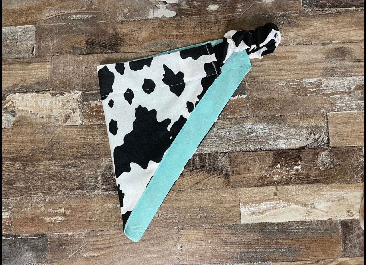 Cow Reversible Dog Bandana