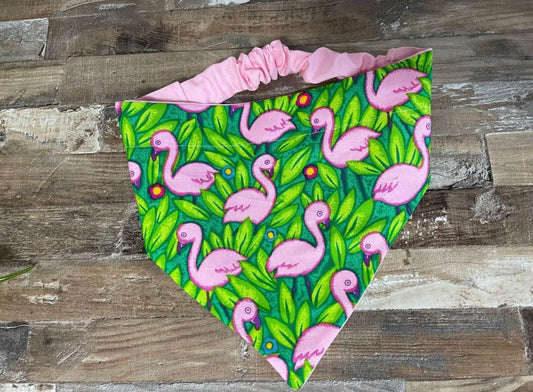 Flamingo Scrunchie Dog Bandana